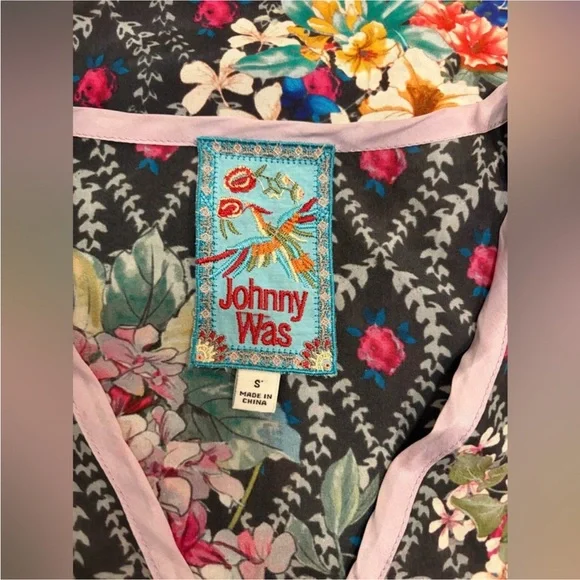 Johnny Was Dress Silk Mystic Midi Dress size Small - Picture 10 of 16